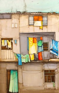 Salman Farooqi, 48 x 30 Inch, Acrylic on Canvas, Cityscape Painting, AC-SF-316